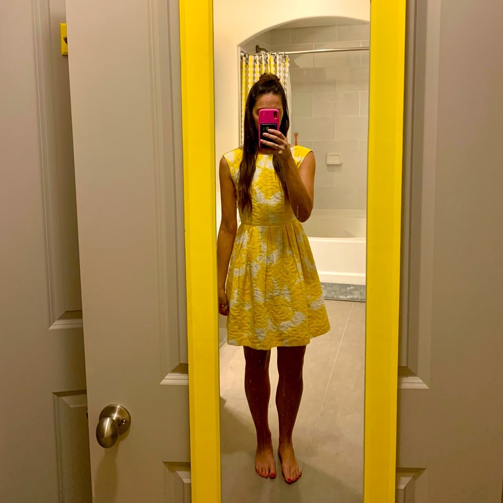 Yellow & White Shoshanna Dress